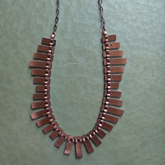 Matisse Vintage White Enamel Rose Gold Necklace - Picture 4 of 5